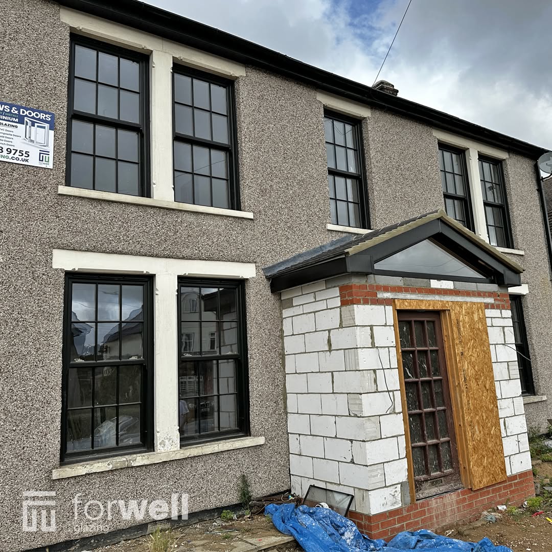 New vertical sliding sash windows installed on an Essex house New vertical sliding sash windows installed on an Essex house